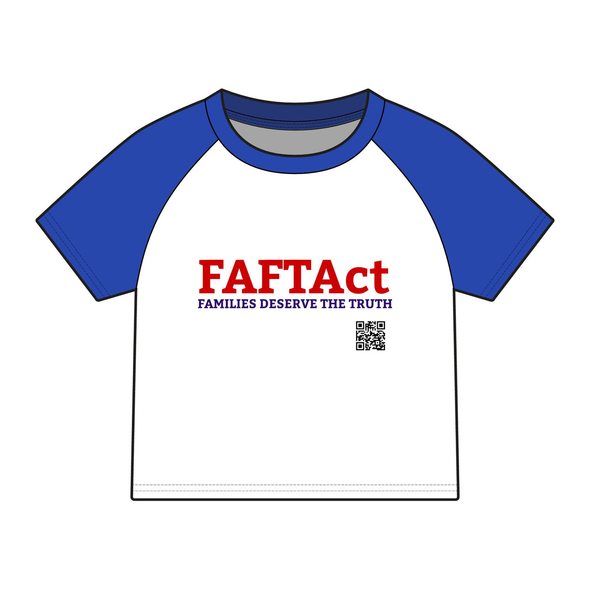 FAFTAct Raglan Tee — "Families Deserve the Truth" Women's Tee