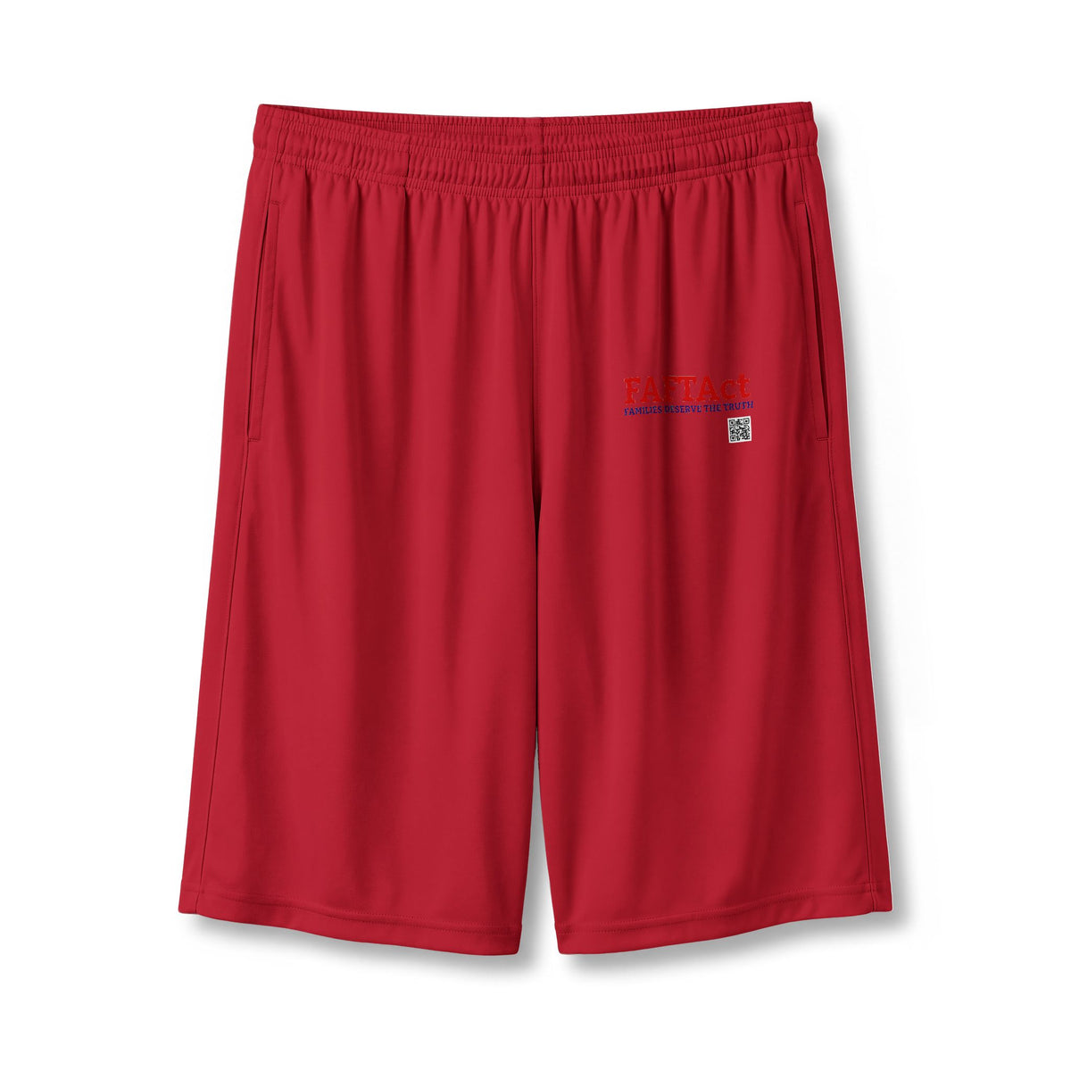 Athletic Shorts — "FATFact" Pocketed 7" Performance Shorts