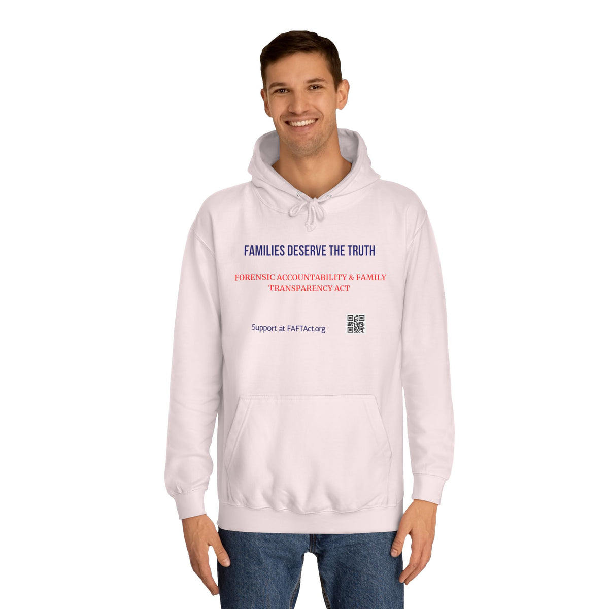 Families Deserve The Truth Hoodie (Red/Blue) Colors