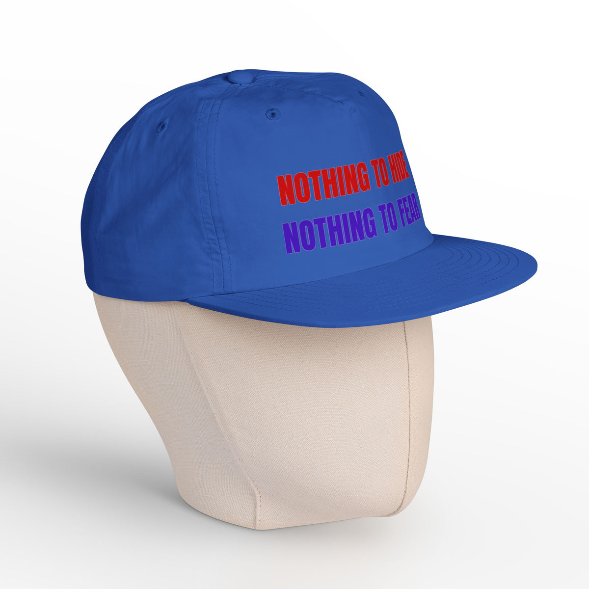 Surf Cap — "Nothing to Hide, Nothing to Fear" Embroidered Streetwear Hat