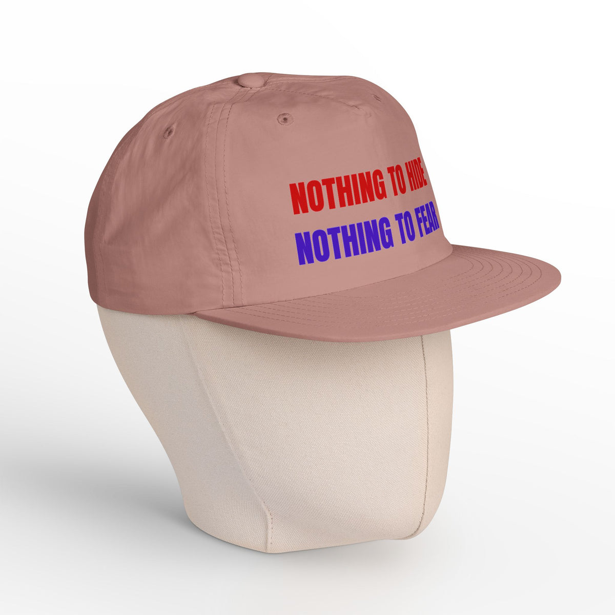 Surf Cap — "Nothing to Hide, Nothing to Fear" Embroidered Streetwear Hat
