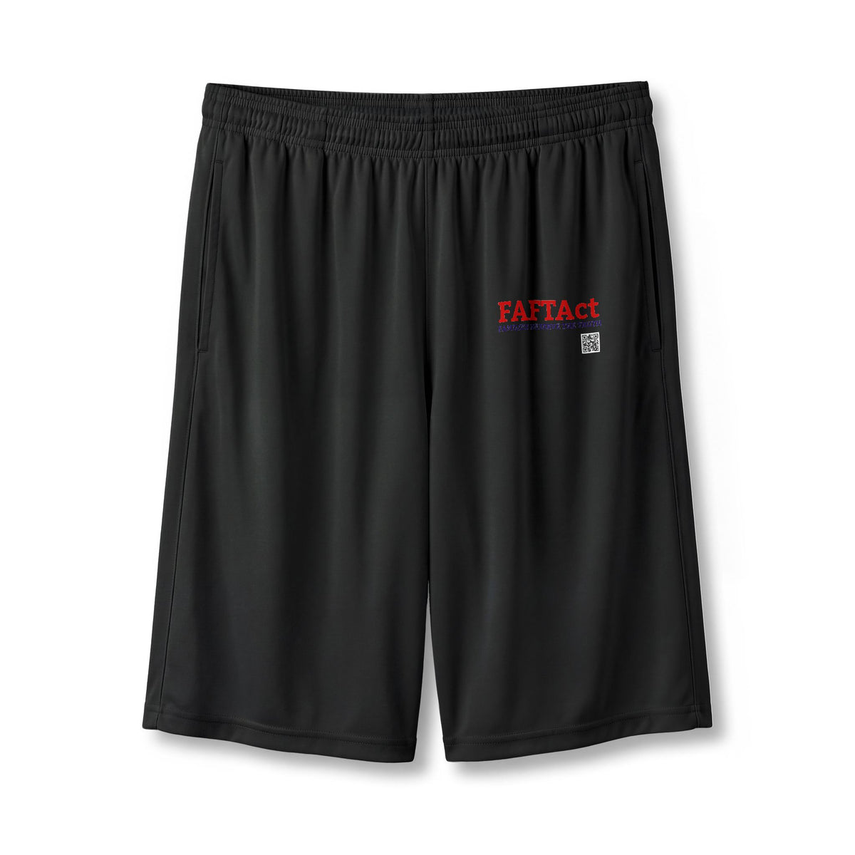 Athletic Shorts — "FATFact" Pocketed 7" Performance Shorts