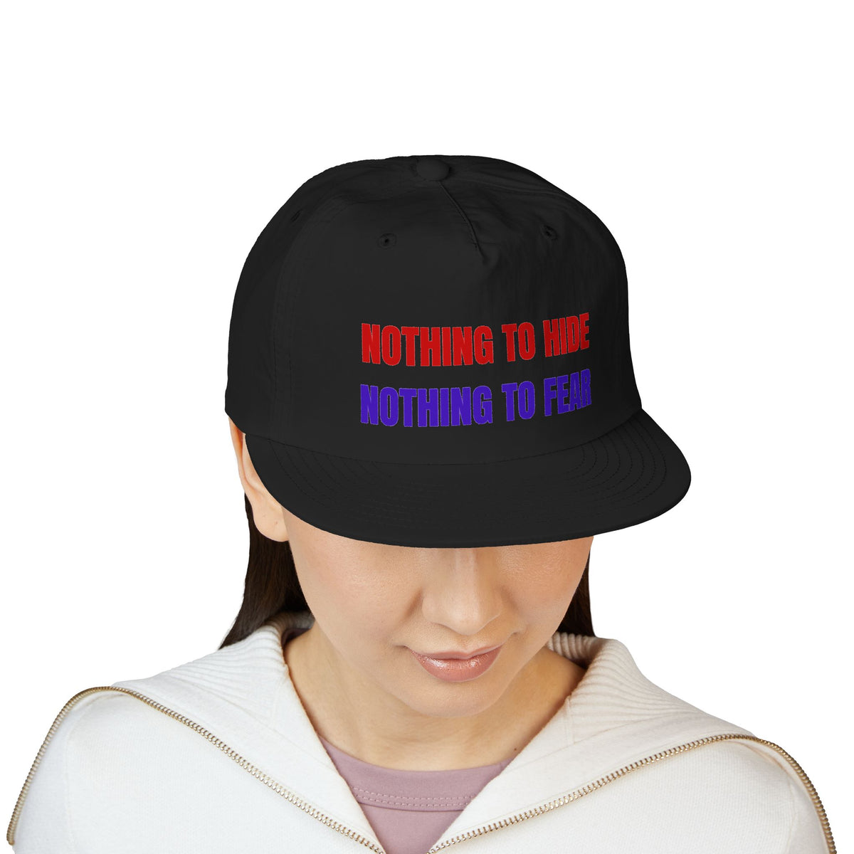 Surf Cap — "Nothing to Hide, Nothing to Fear" Embroidered Streetwear Hat