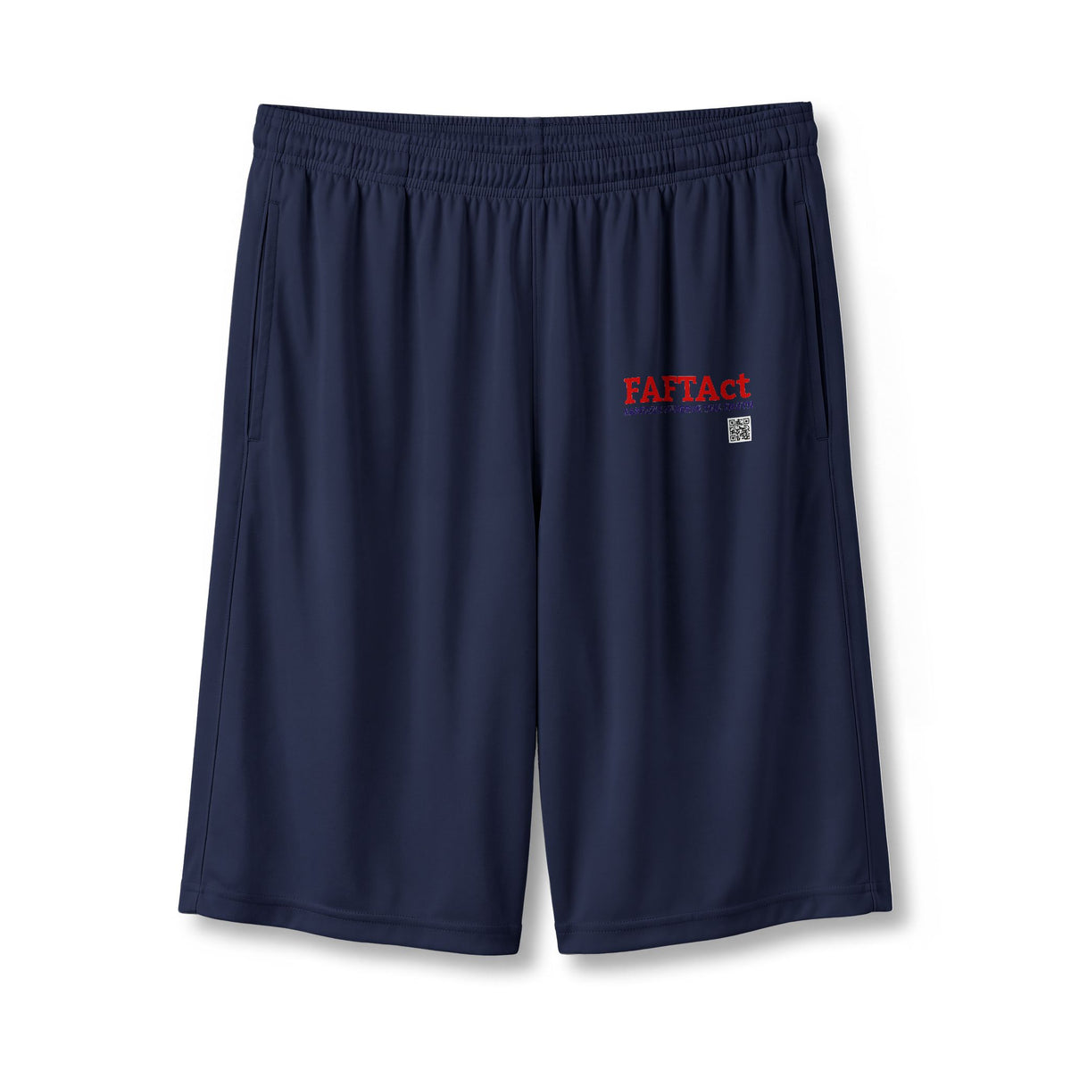 Athletic Shorts — "FATFact" Pocketed 7" Performance Shorts
