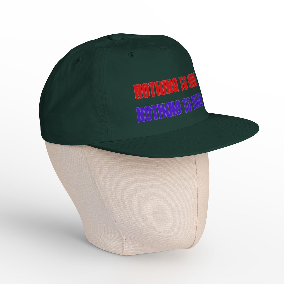 Surf Cap — "Nothing to Hide, Nothing to Fear" Embroidered Streetwear Hat