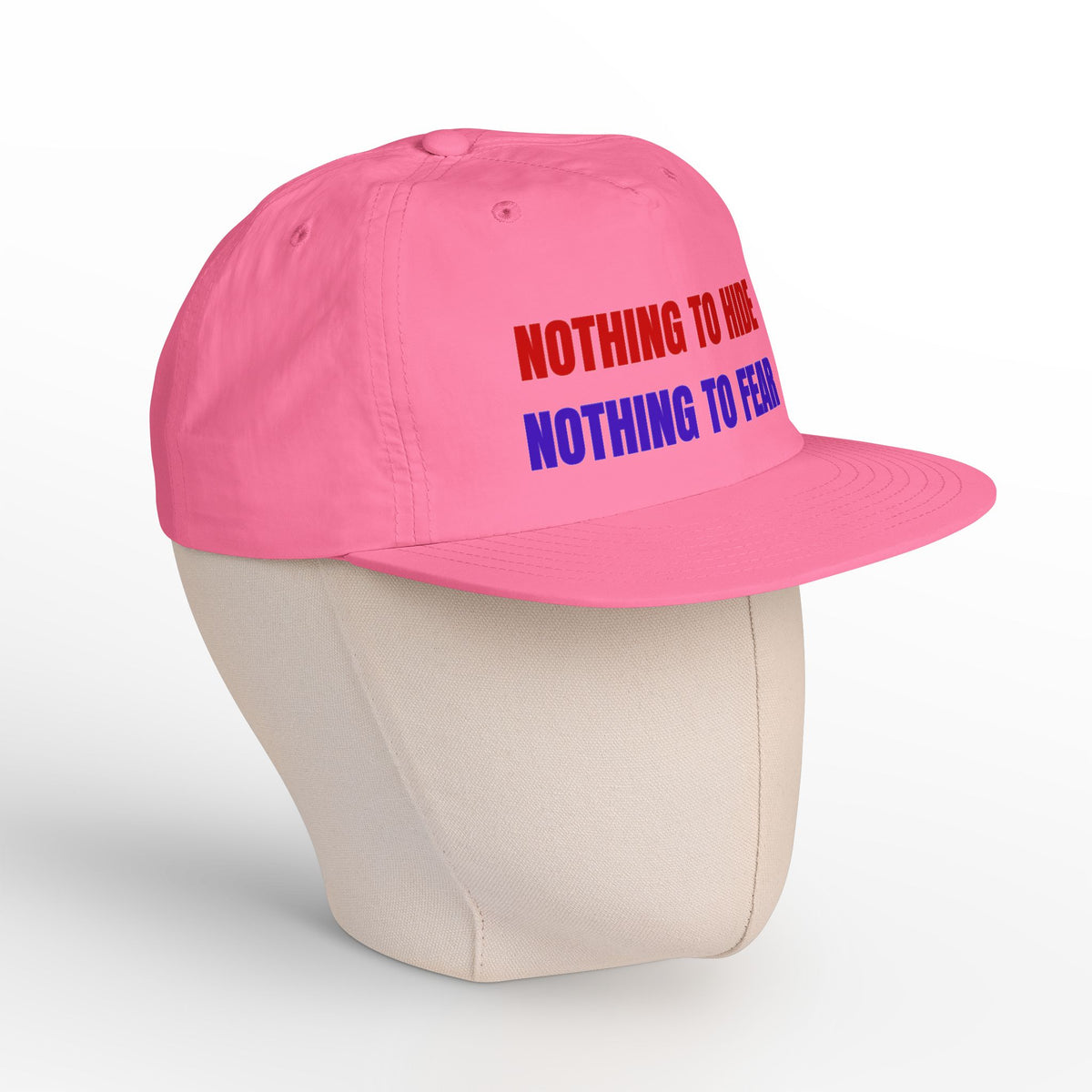 Surf Cap — "Nothing to Hide, Nothing to Fear" Embroidered Streetwear Hat