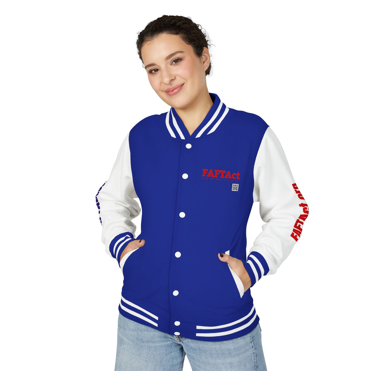 Letterman Varsity Jacket with “FAFTAct” Chest Logo