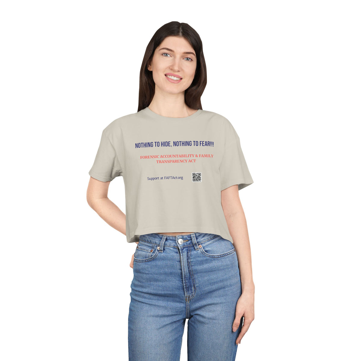 Women's Crop Nothing To Hide — Graphic Tee