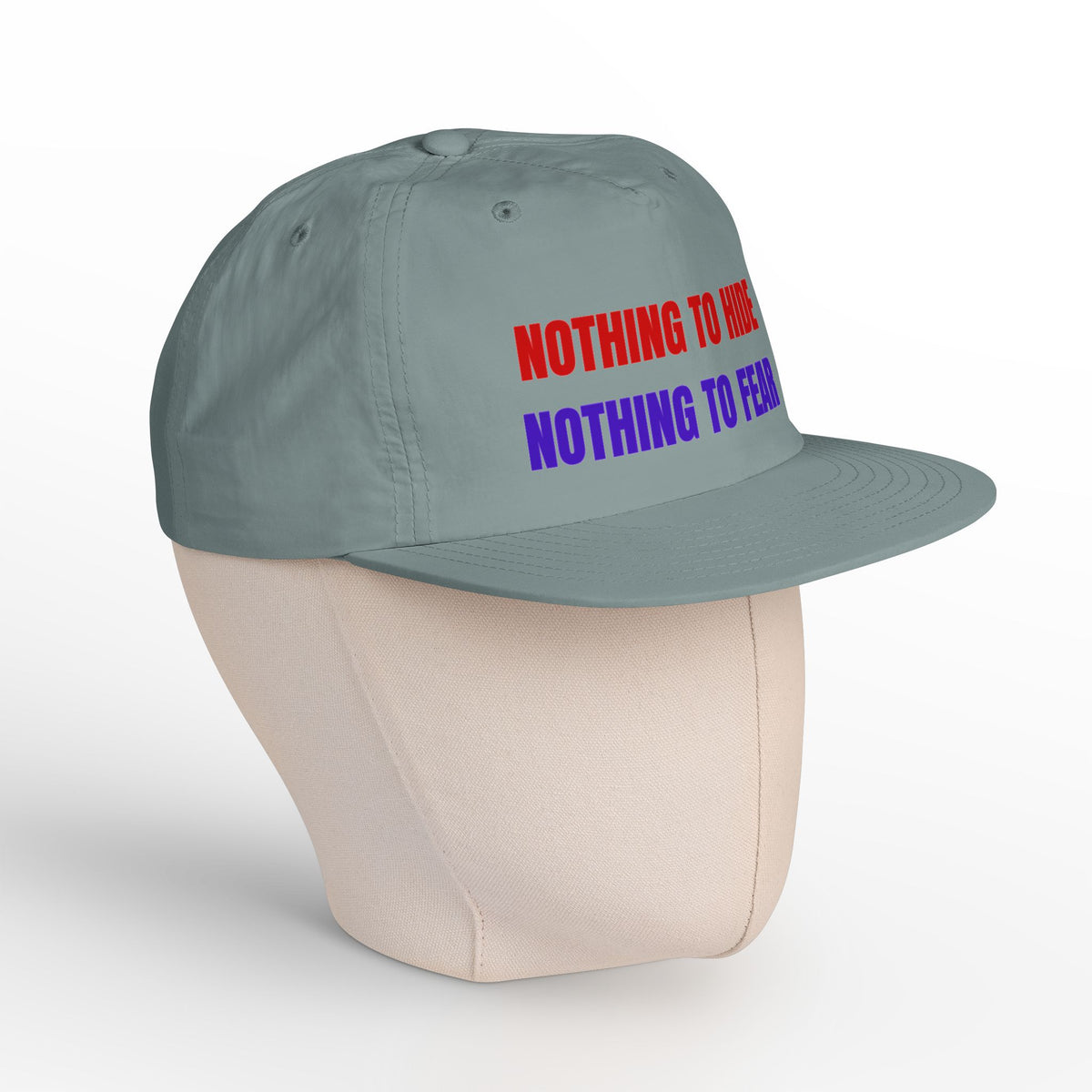 Surf Cap — "Nothing to Hide, Nothing to Fear" Embroidered Streetwear Hat