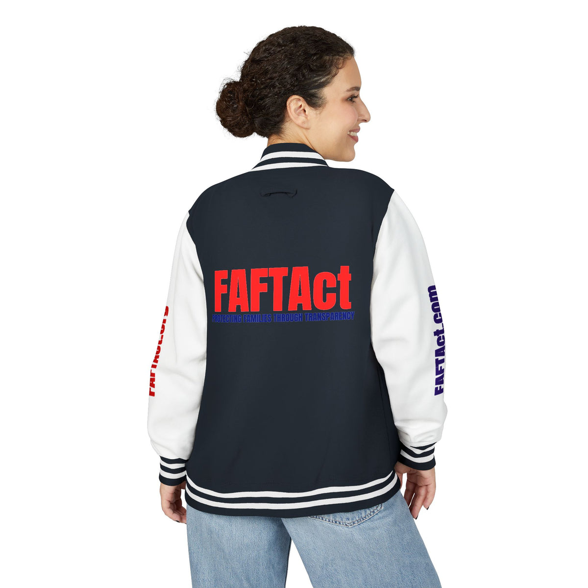 Letterman Varsity Jacket with “FAFTAct” Chest Logo
