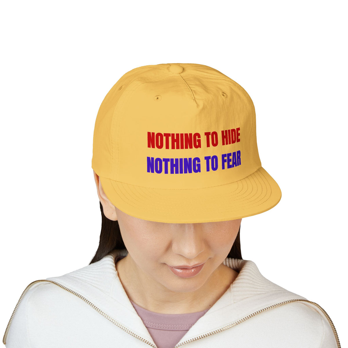Surf Cap — "Nothing to Hide, Nothing to Fear" Embroidered Streetwear Hat