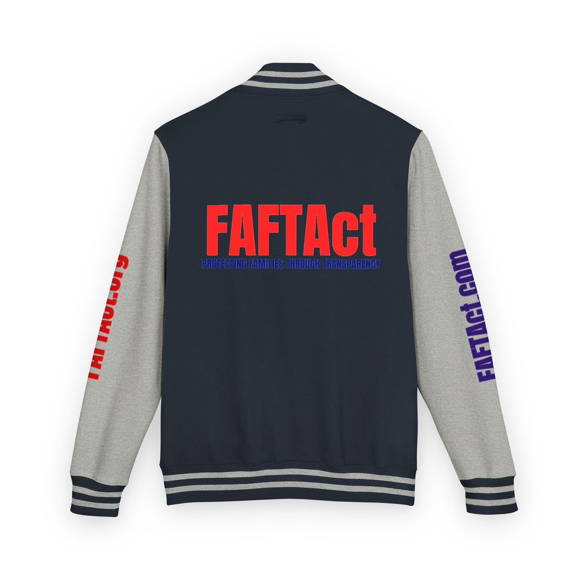 Letterman Varsity Jacket with “FAFTAct” Chest Logo