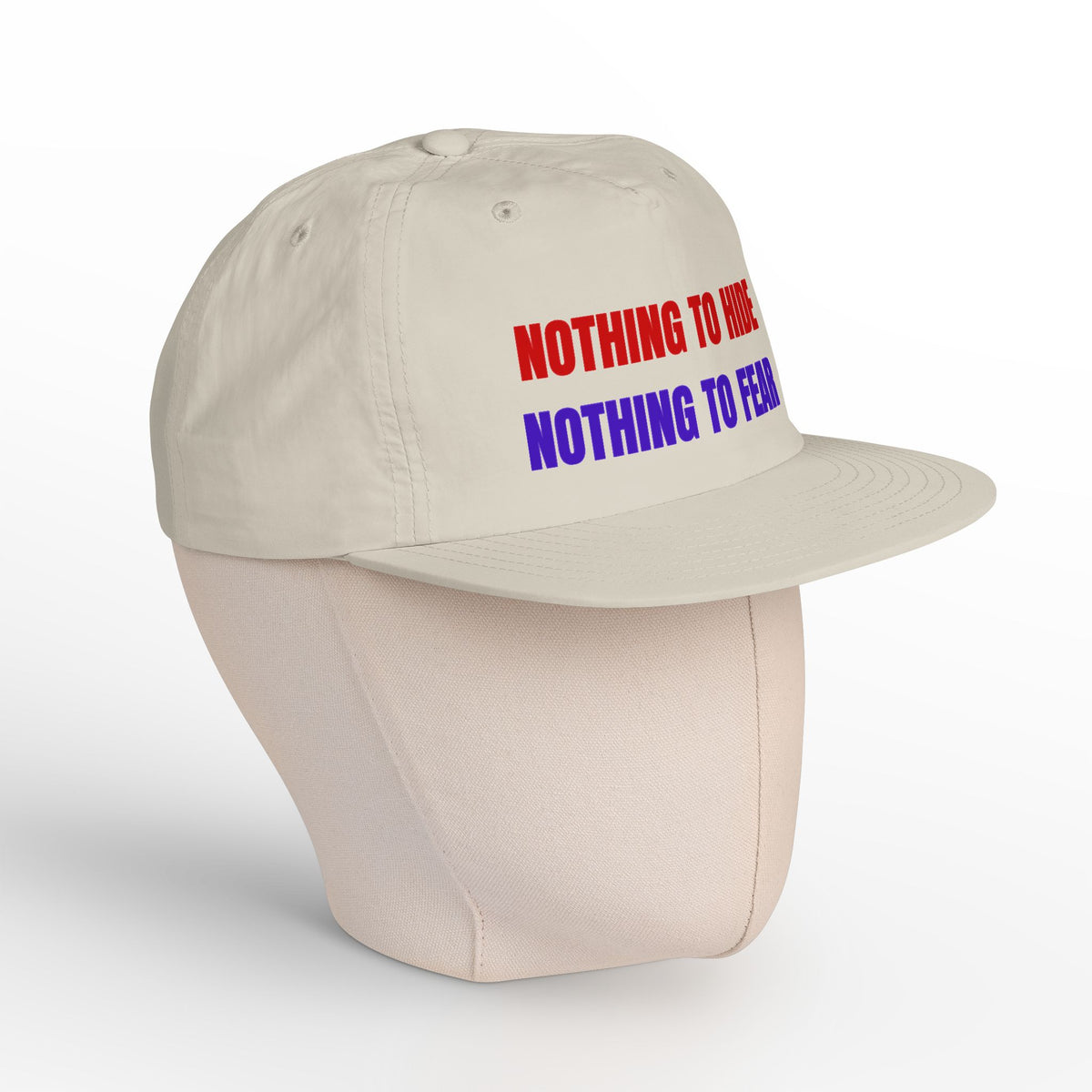 Surf Cap — "Nothing to Hide, Nothing to Fear" Embroidered Streetwear Hat