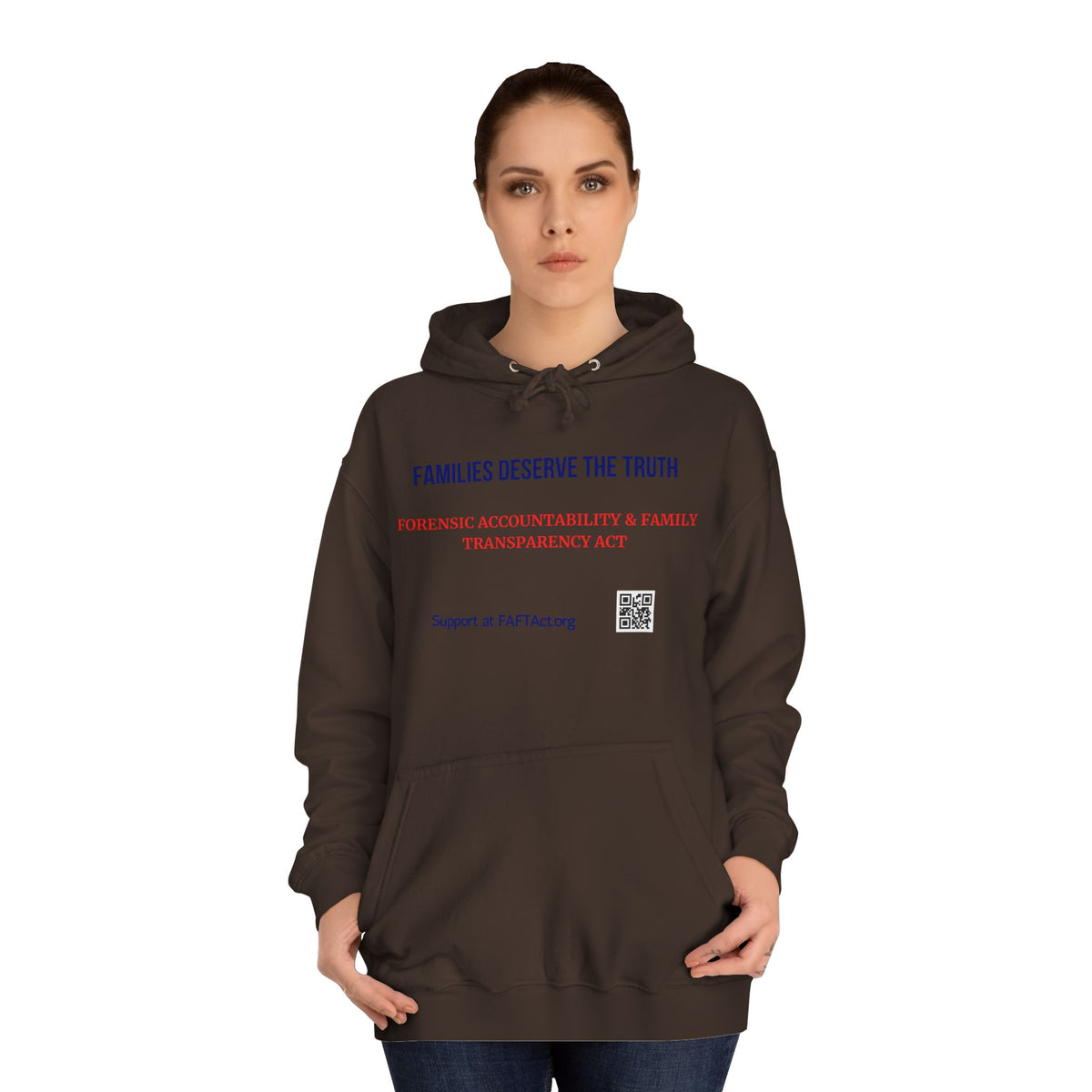Families Deserve The Truth Hoodie (Red/Blue) Colors