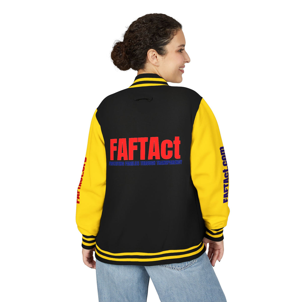 Letterman Varsity Jacket with “FAFTAct” Chest Logo