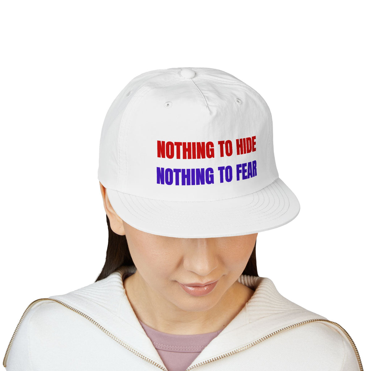 Surf Cap — "Nothing to Hide, Nothing to Fear" Embroidered Streetwear Hat
