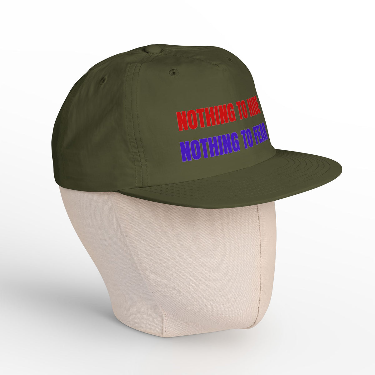 Surf Cap — "Nothing to Hide, Nothing to Fear" Embroidered Streetwear Hat