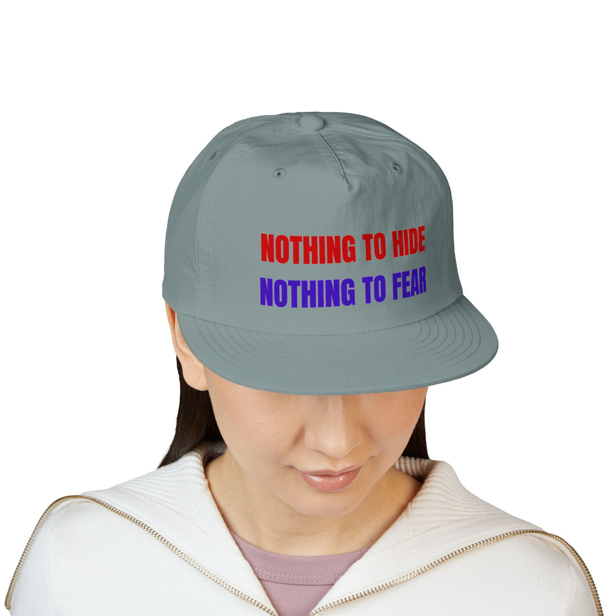 Surf Cap — "Nothing to Hide, Nothing to Fear" Embroidered Streetwear Hat