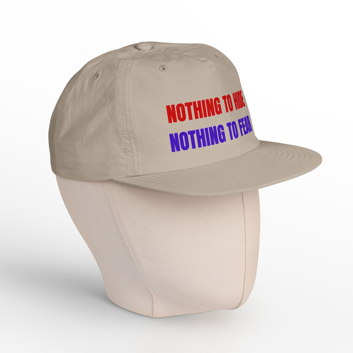 Surf Cap — "Nothing to Hide, Nothing to Fear" Embroidered Streetwear Hat