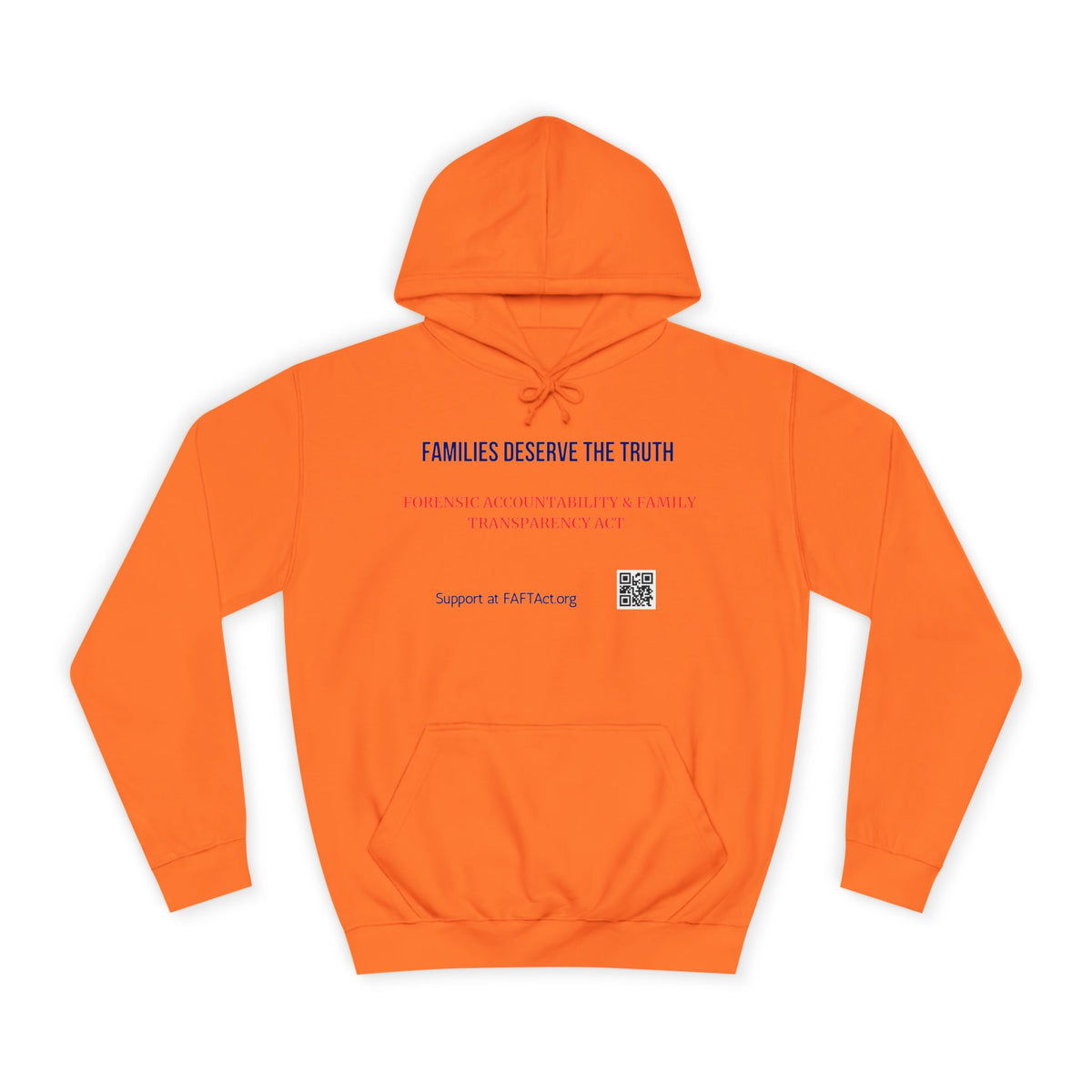 Families Deserve The Truth Hoodie (Red/Blue) Colors