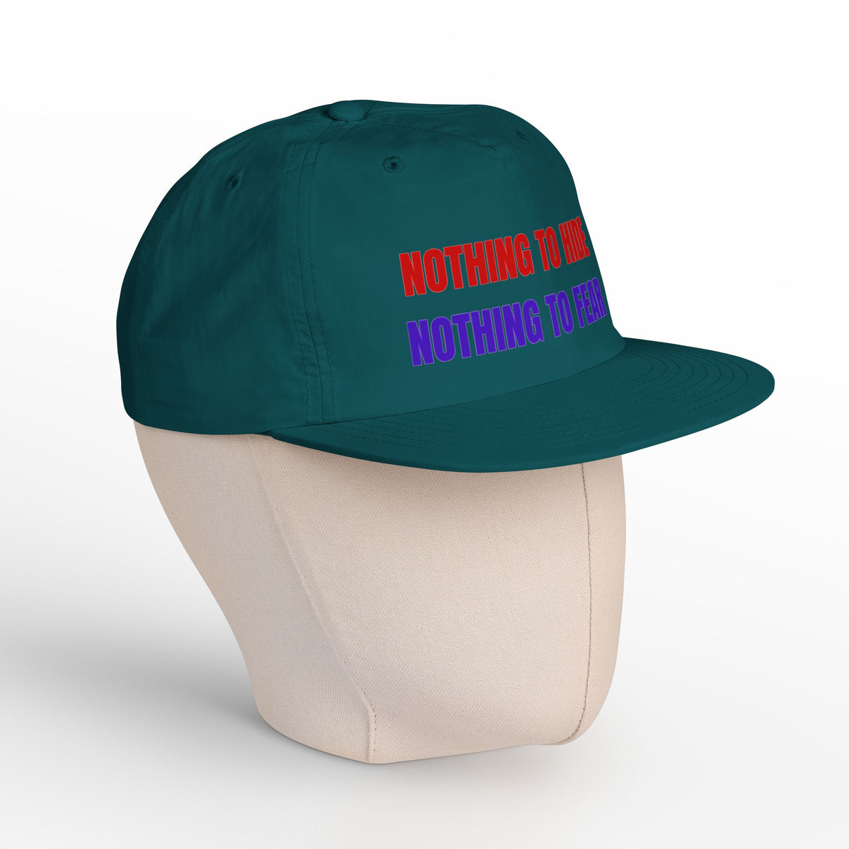 Surf Cap — "Nothing to Hide, Nothing to Fear" Embroidered Streetwear Hat