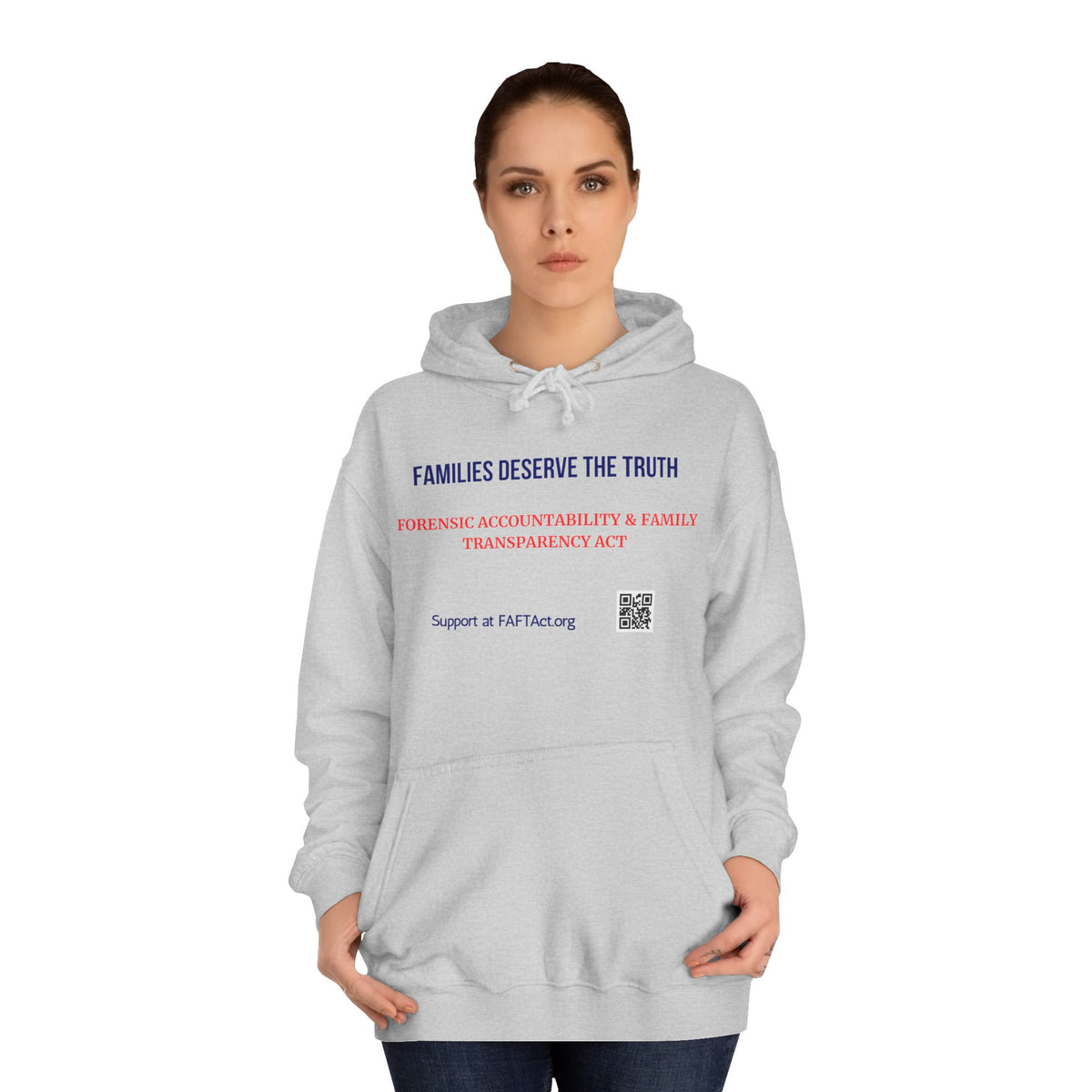 Families Deserve The Truth Hoodie (Red/Blue) Colors
