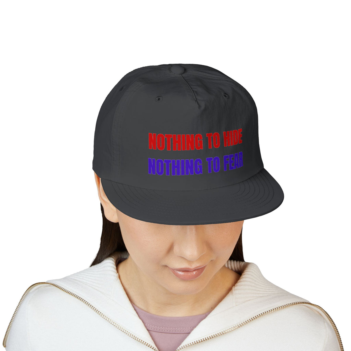Surf Cap — "Nothing to Hide, Nothing to Fear" Embroidered Streetwear Hat