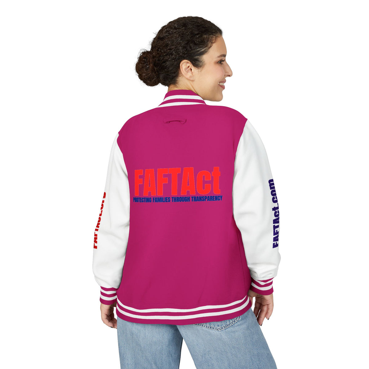 Letterman Varsity Jacket with “FAFTAct” Chest Logo