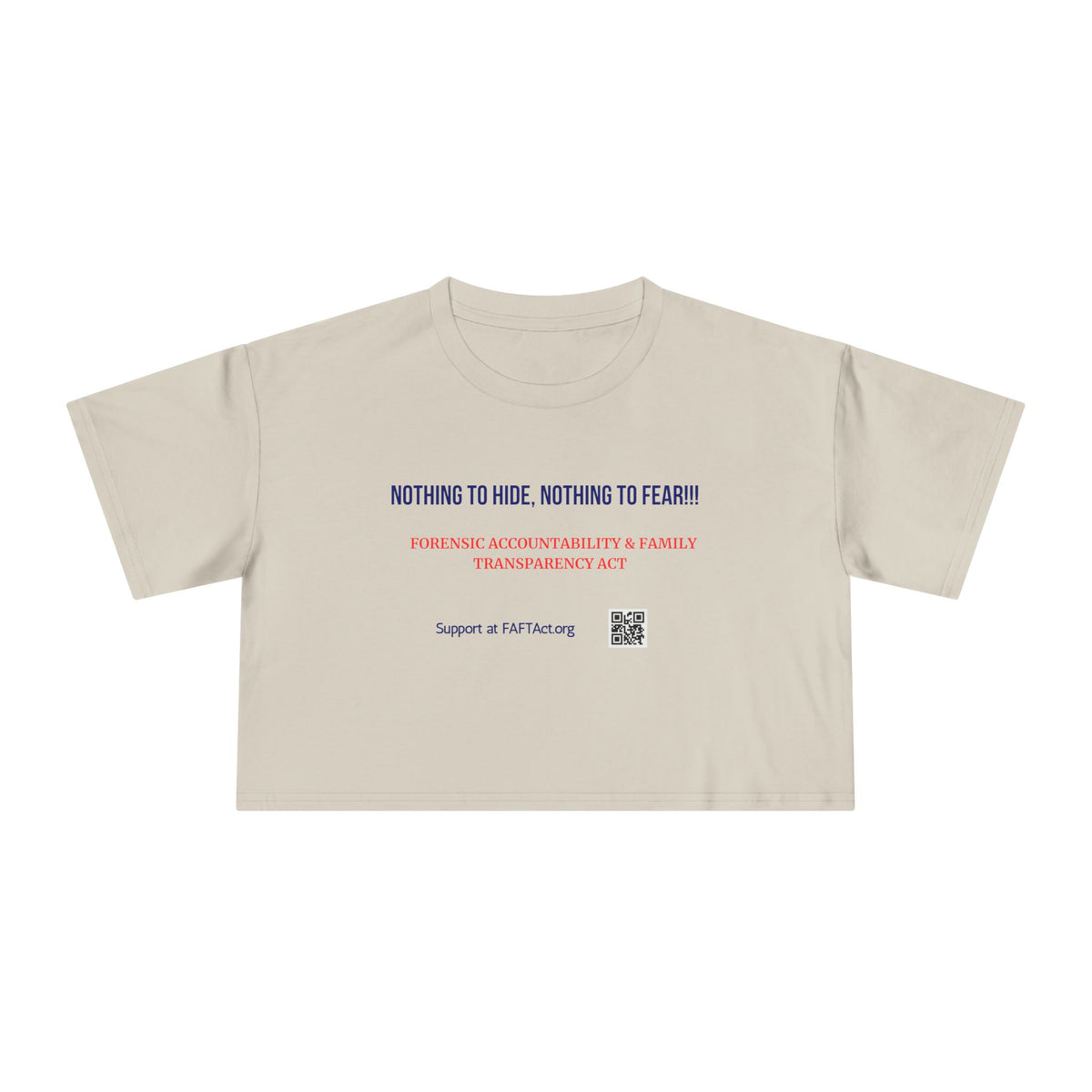 Women's Crop Nothing To Hide — Graphic Tee