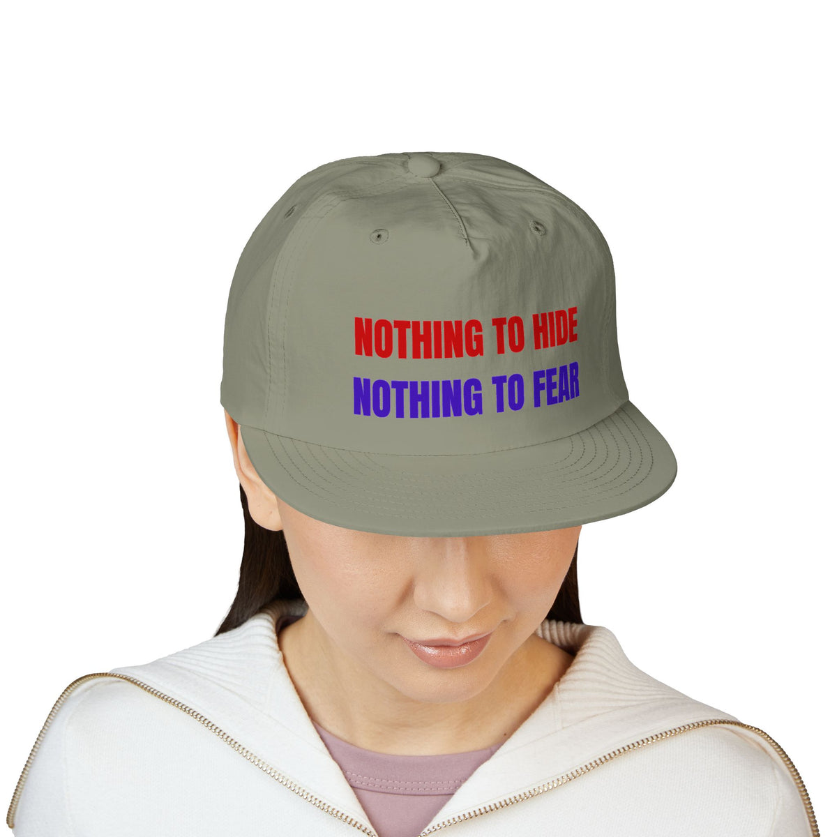 Surf Cap — "Nothing to Hide, Nothing to Fear" Embroidered Streetwear Hat