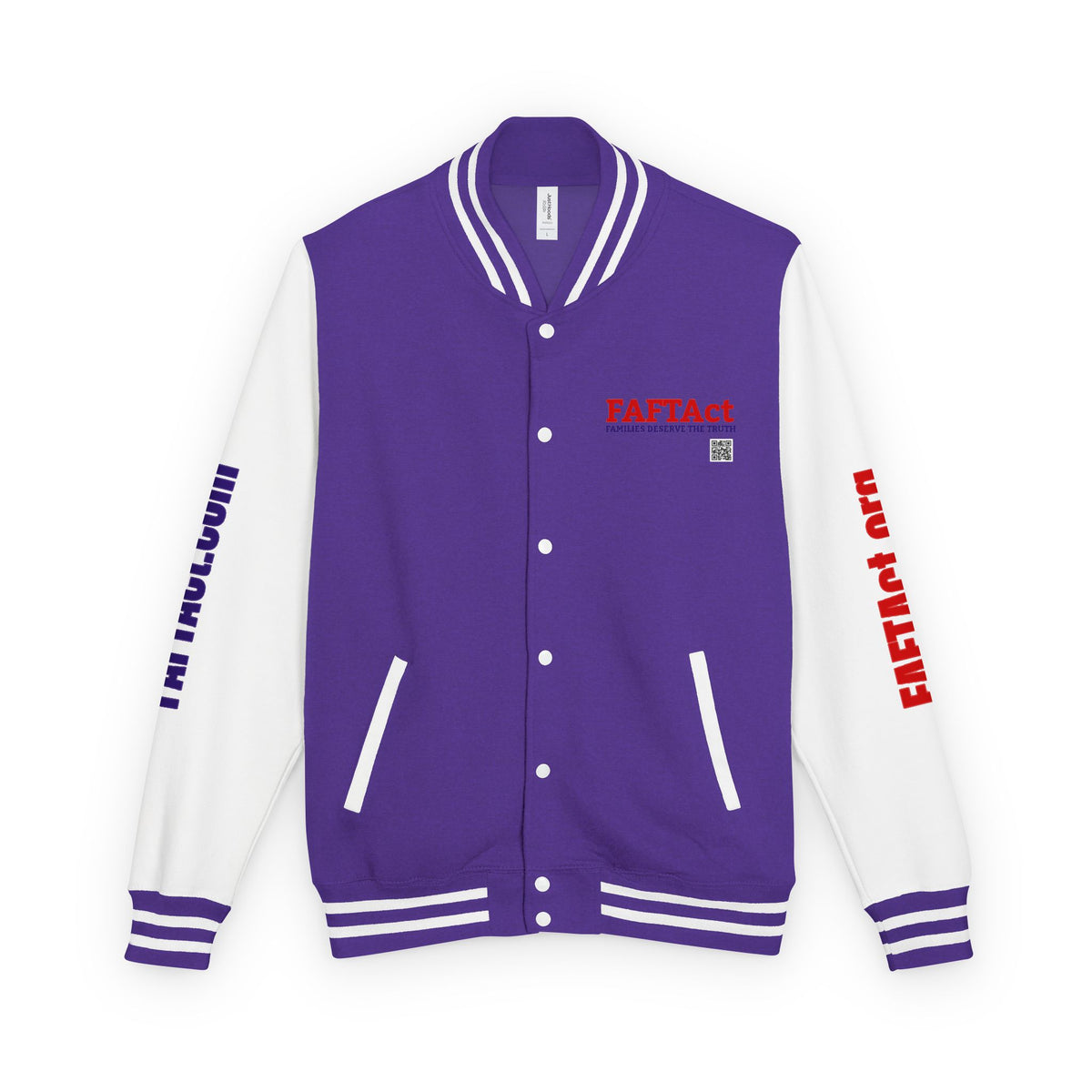 Letterman Varsity Jacket with “FAFTAct” Chest Logo
