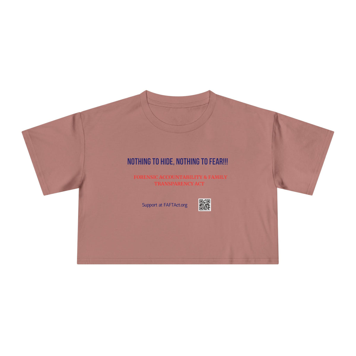 Women's Crop Nothing To Hide — Graphic Tee