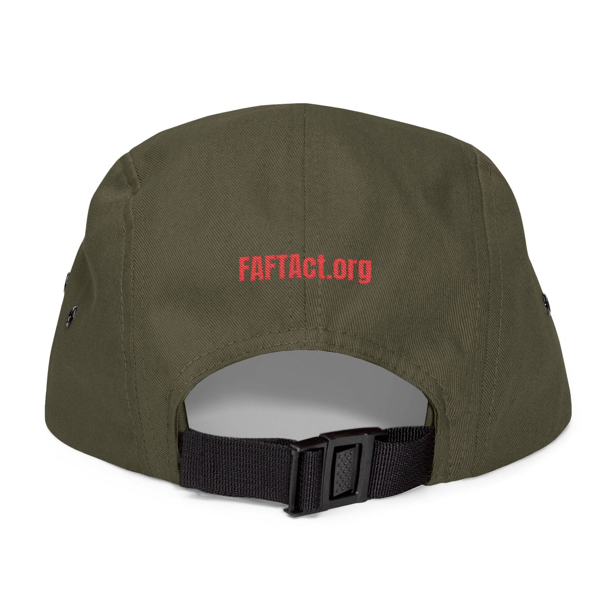Embroidered FAFTAct Khaki 5-Panel Cap — 'Families Deserve the Truth'
