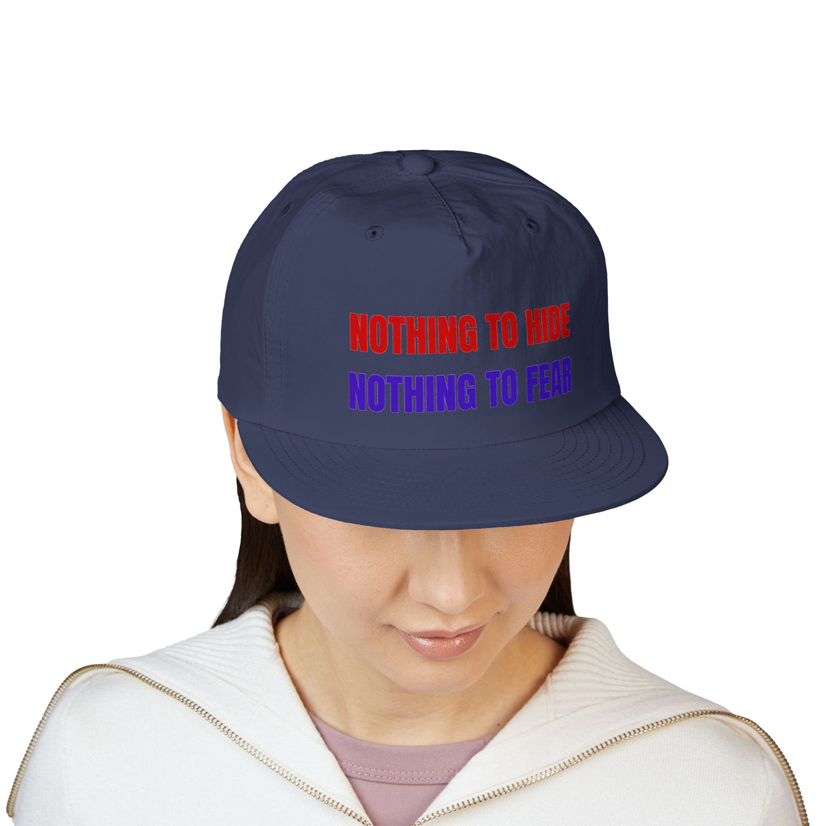 Surf Cap — "Nothing to Hide, Nothing to Fear" Embroidered Streetwear Hat