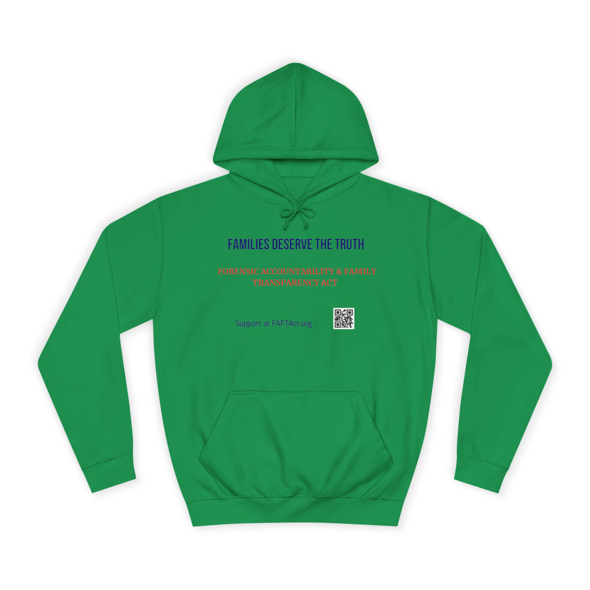 Families Deserve The Truth Hoodie (Red/Blue) Colors