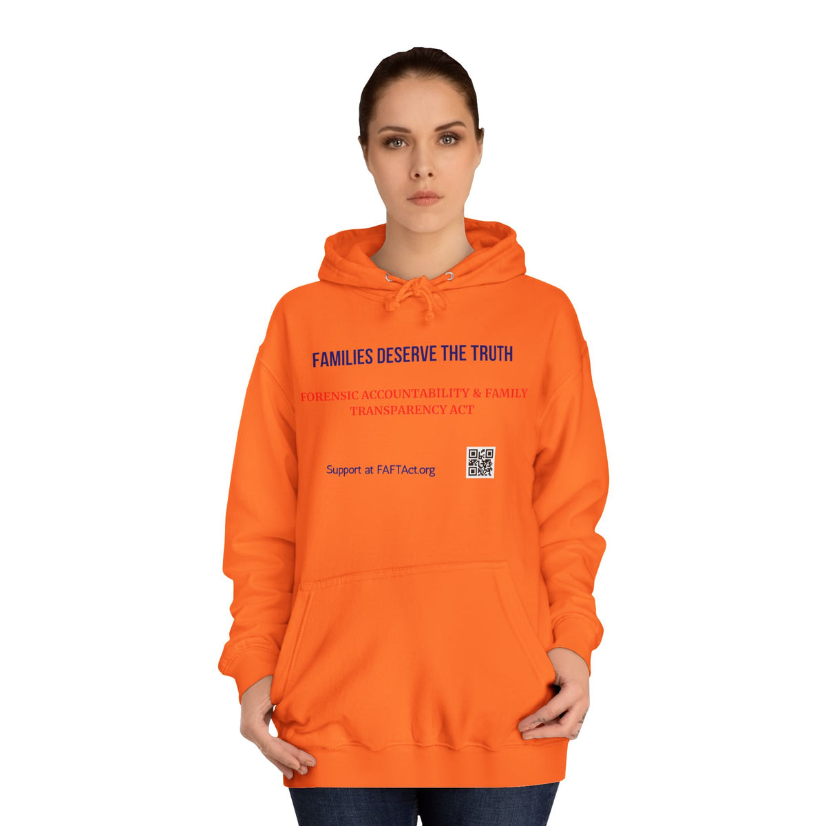 Families Deserve The Truth Hoodie (Red/Blue) Colors