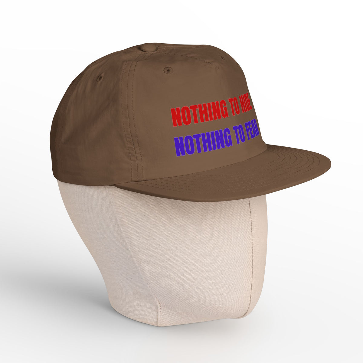 Surf Cap — "Nothing to Hide, Nothing to Fear" Embroidered Streetwear Hat