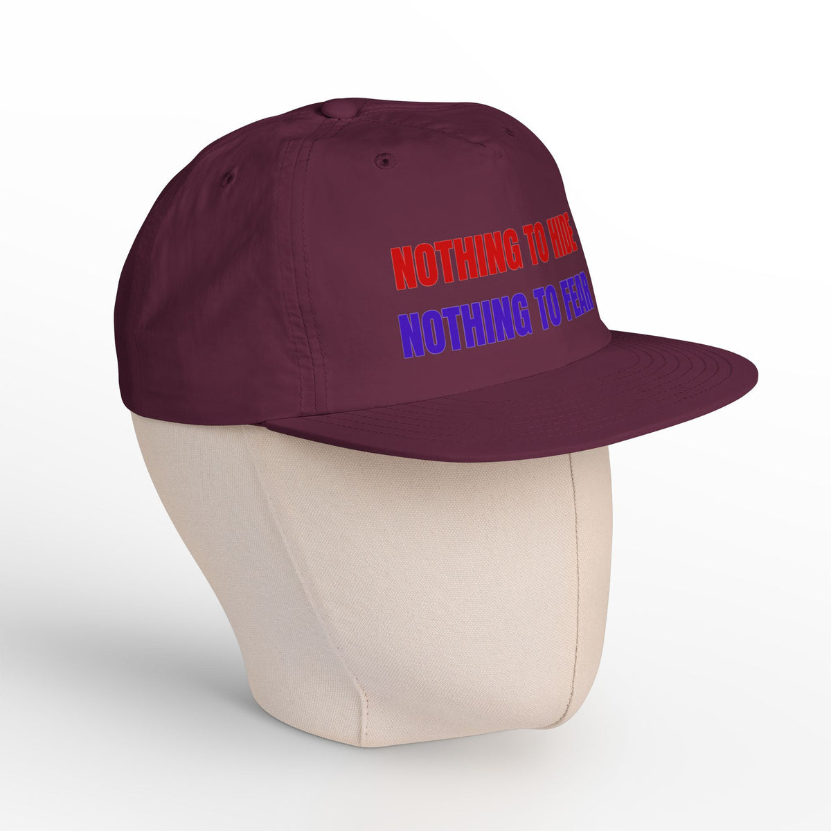 Surf Cap — "Nothing to Hide, Nothing to Fear" Embroidered Streetwear Hat