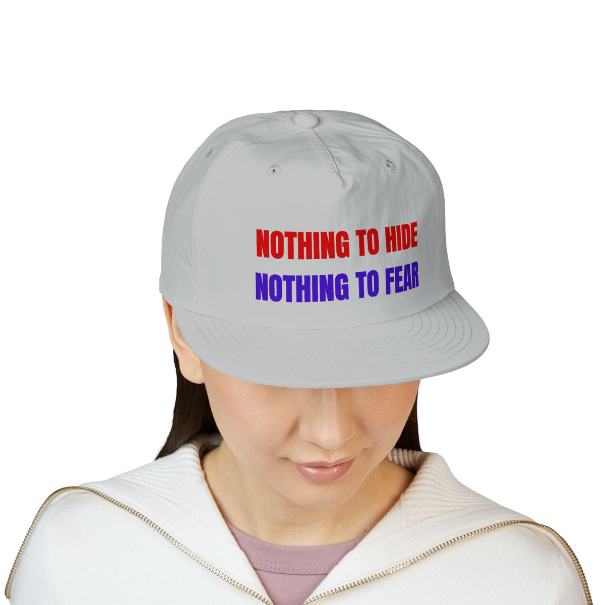 Surf Cap — "Nothing to Hide, Nothing to Fear" Embroidered Streetwear Hat