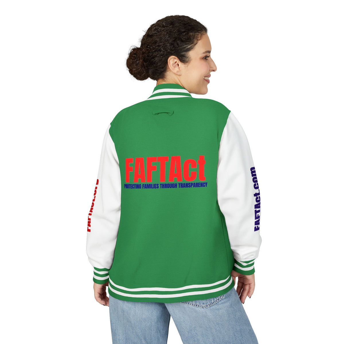 Letterman Varsity Jacket with “FAFTAct” Chest Logo