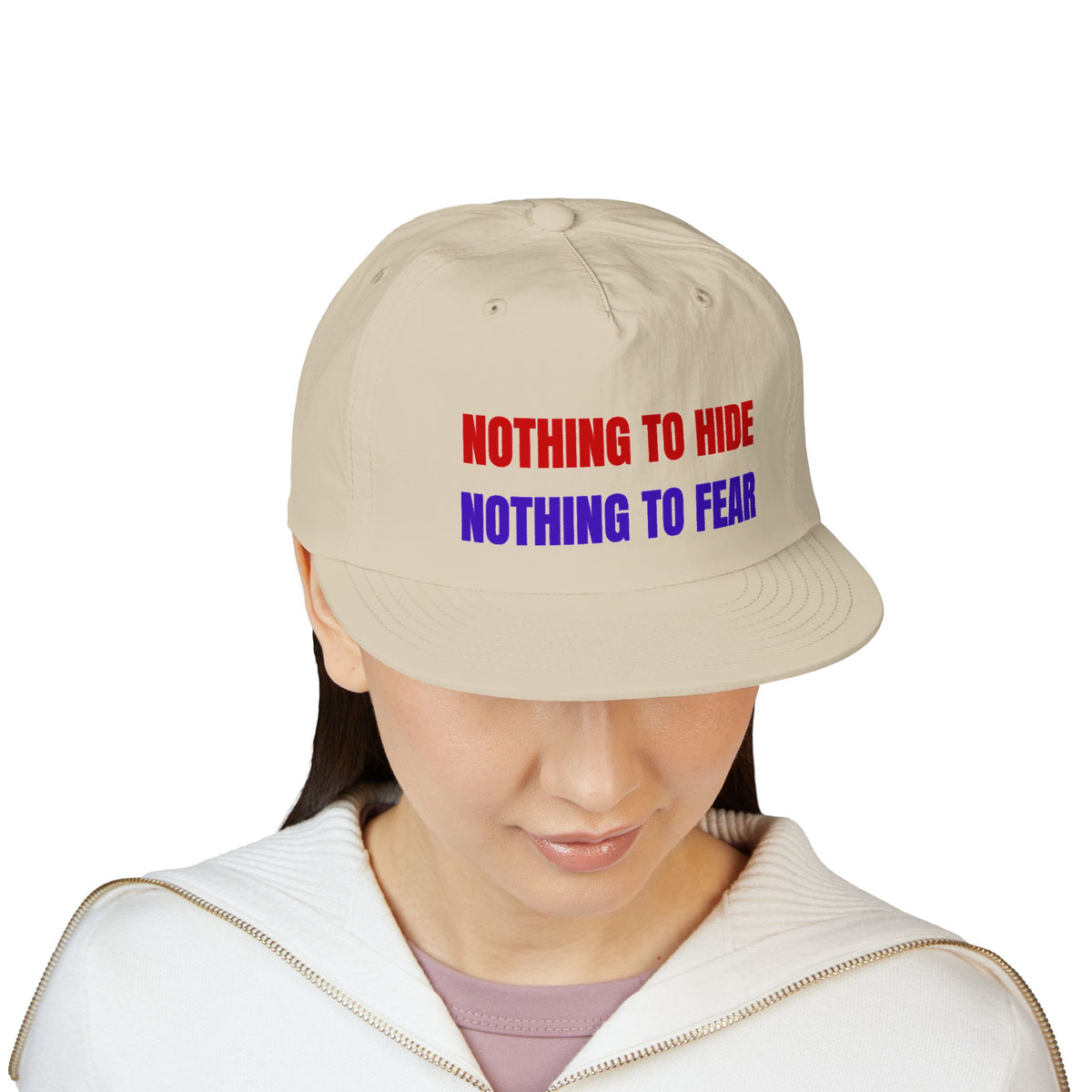Surf Cap — "Nothing to Hide, Nothing to Fear" Embroidered Streetwear Hat