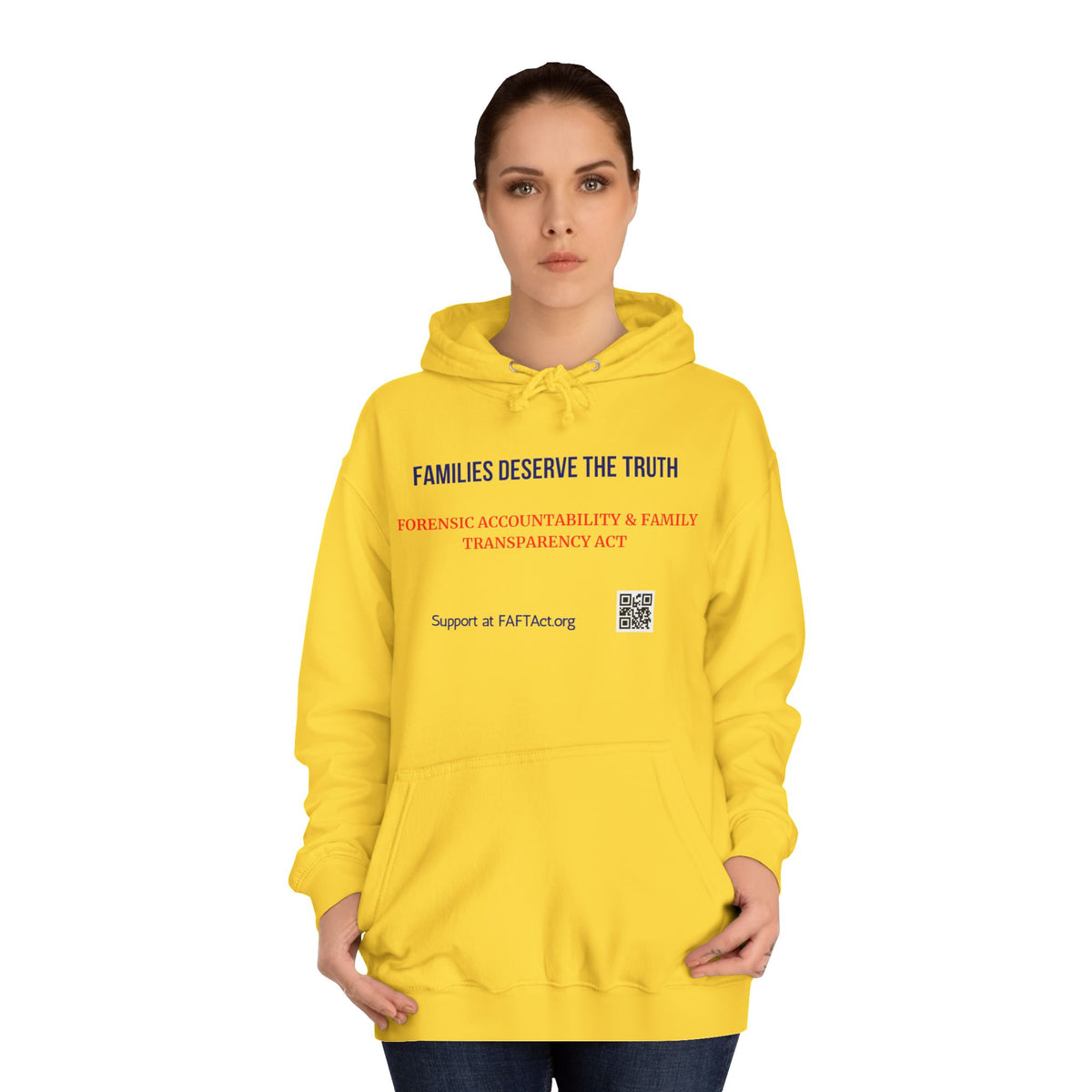 Families Deserve The Truth Hoodie (Red/Blue) Colors