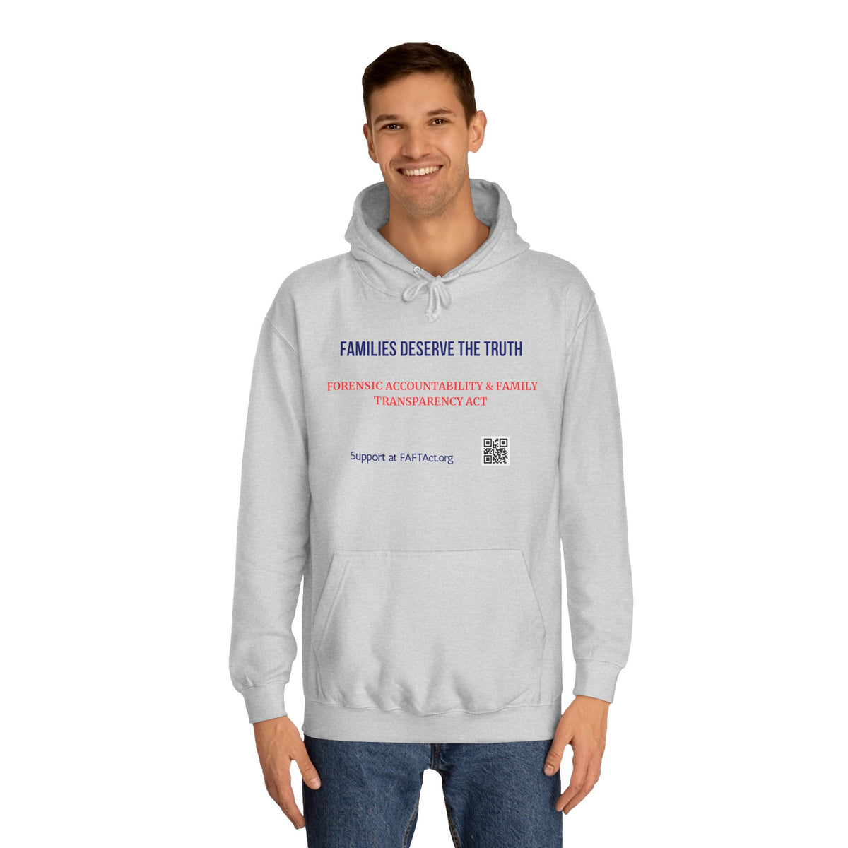 Families Deserve The Truth Hoodie (Red/Blue) Colors