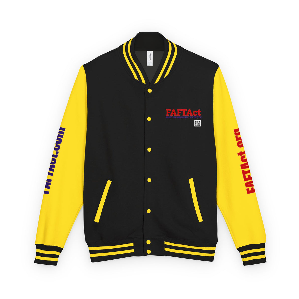 Letterman Varsity Jacket with “FAFTAct” Chest Logo