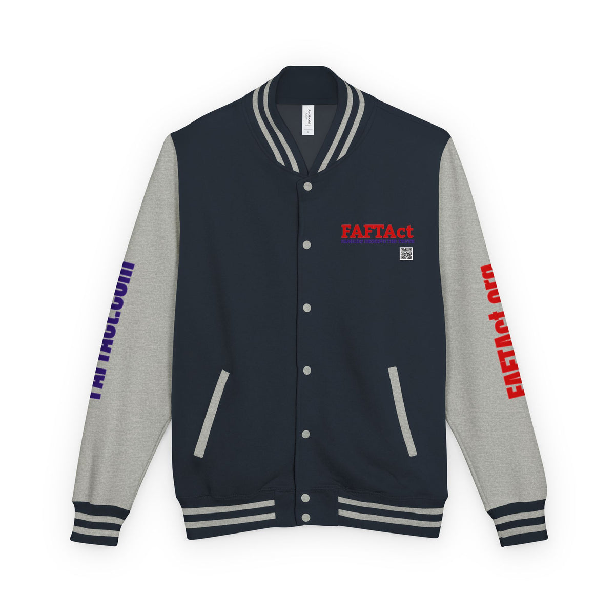 Letterman Varsity Jacket with “FAFTAct” Chest Logo