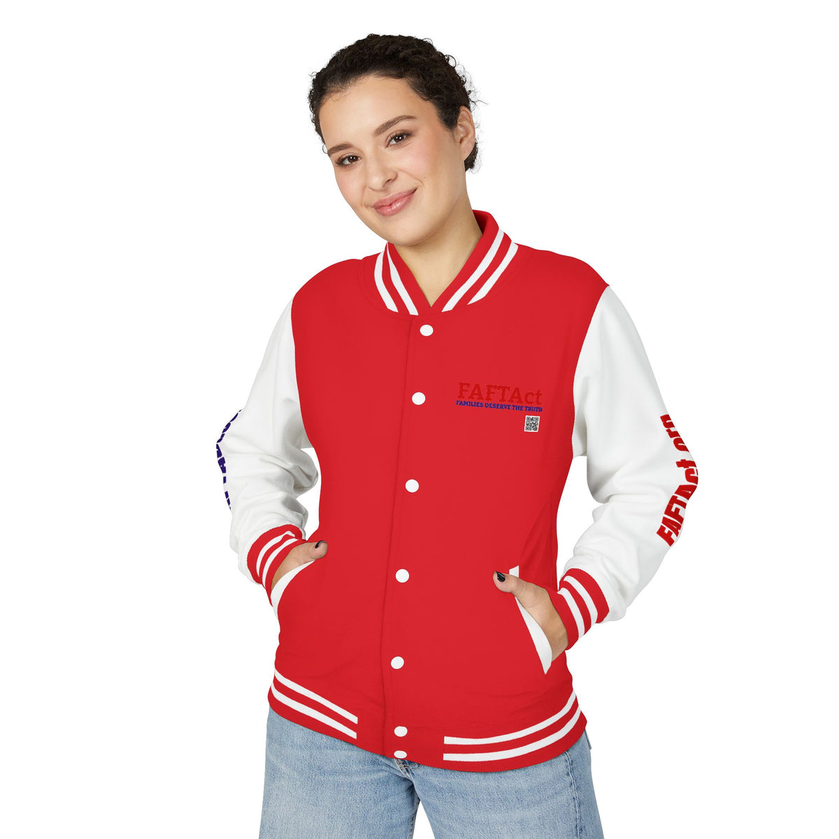 Letterman Varsity Jacket with “FAFTAct” Chest Logo