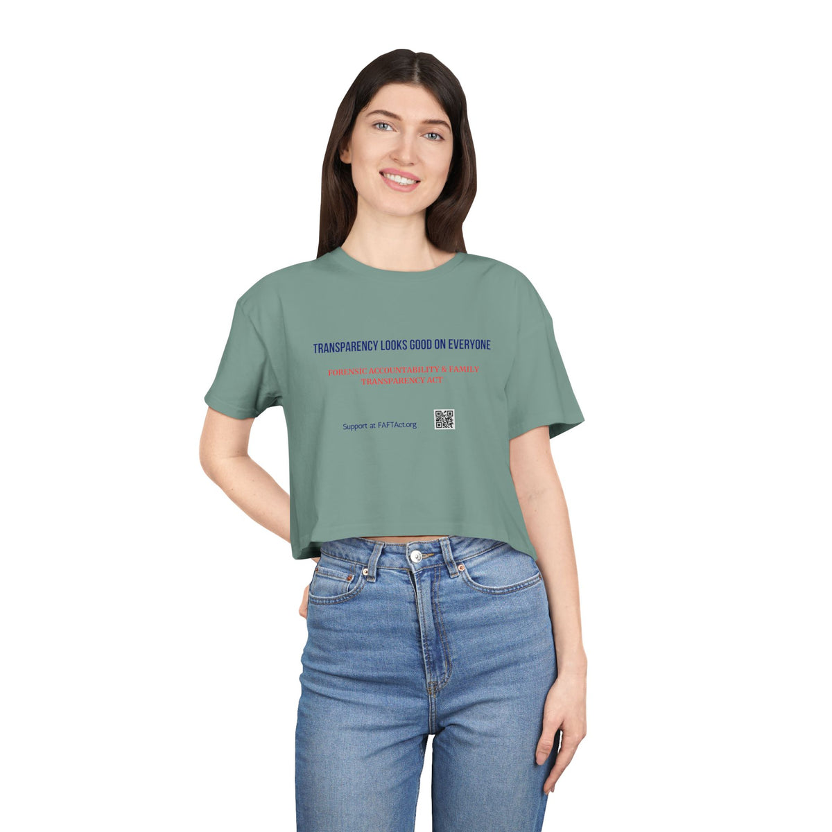 Women's Crop Transparency Looks Good — Graphic Tee