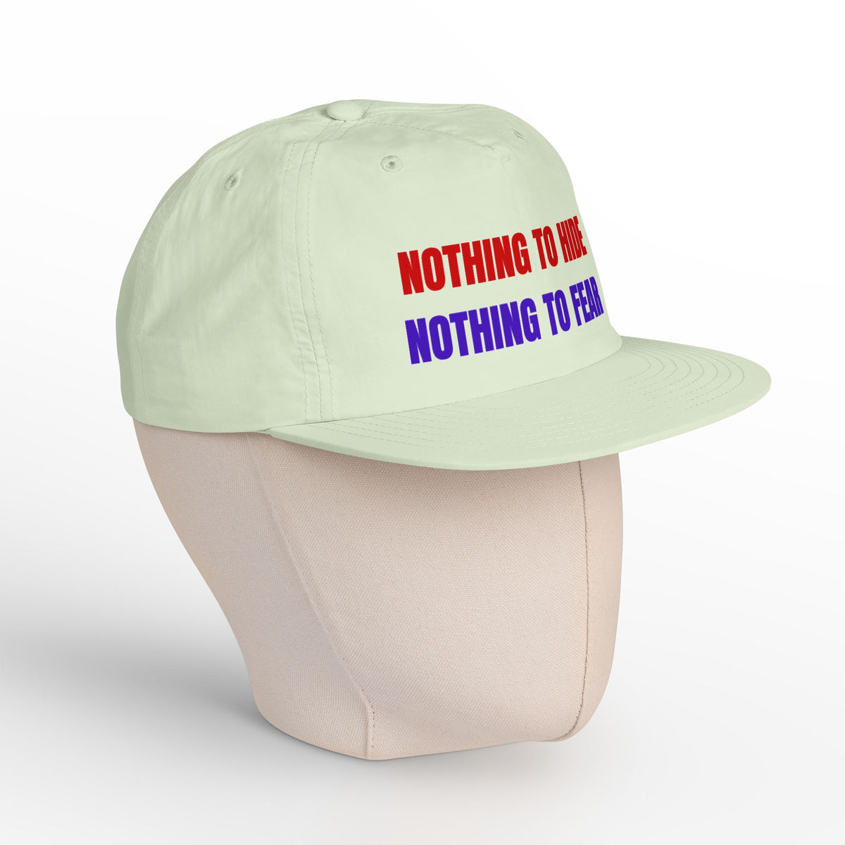 Surf Cap — "Nothing to Hide, Nothing to Fear" Embroidered Streetwear Hat