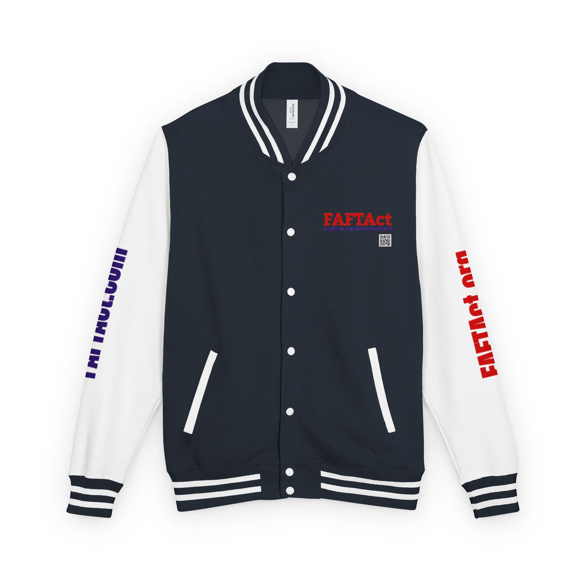 Letterman Varsity Jacket with “FAFTAct” Chest Logo