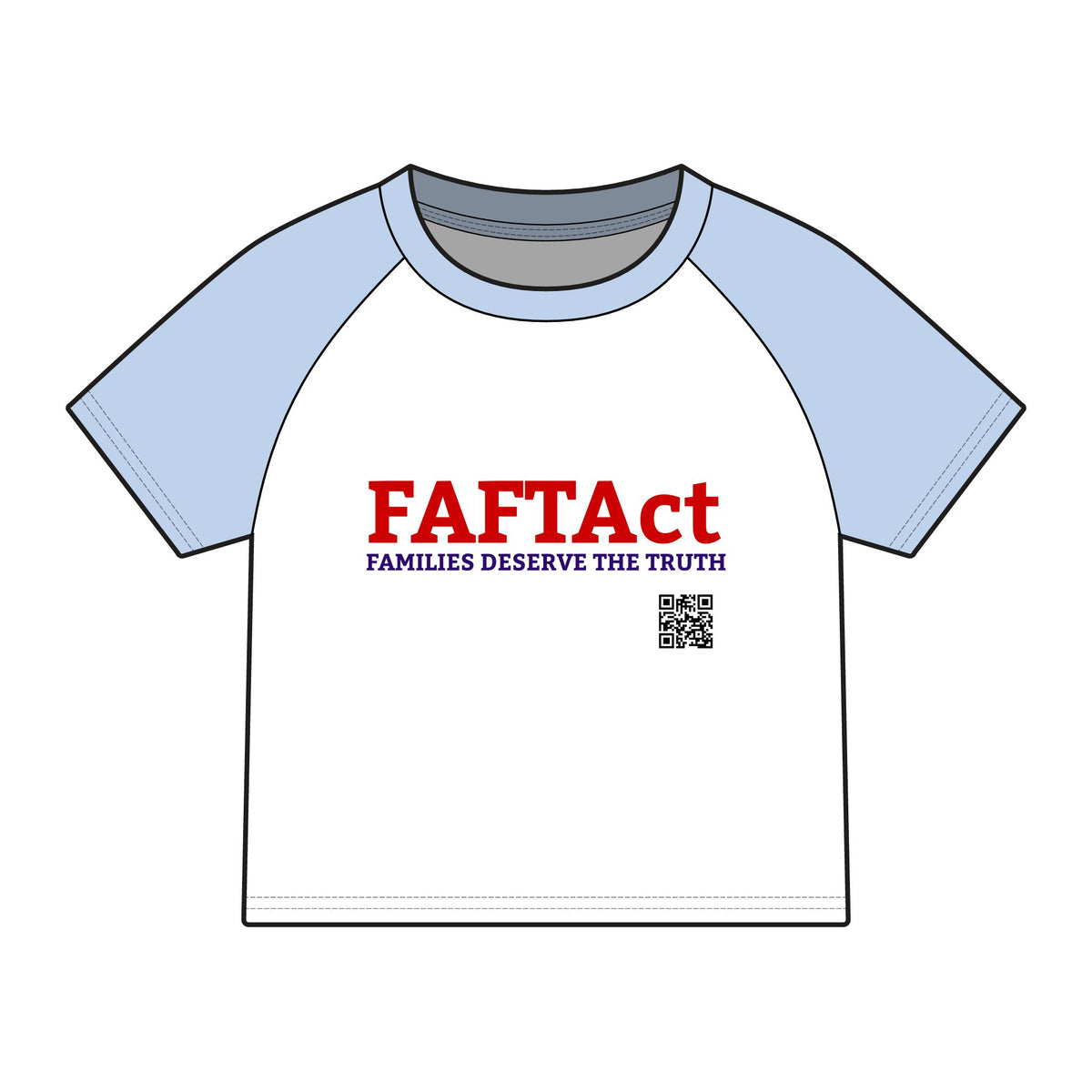 FAFTAct Raglan Tee — "Families Deserve the Truth" Women's Tee